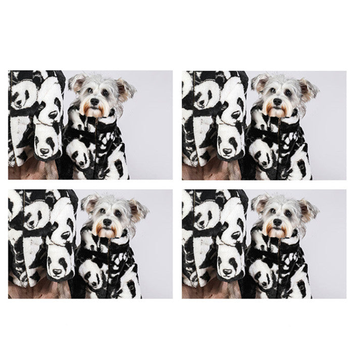 KFX-9966909 Warm Thick Padded Coat for Cats and Dogs - Cotton, Black and White, Multiple Sizes Available