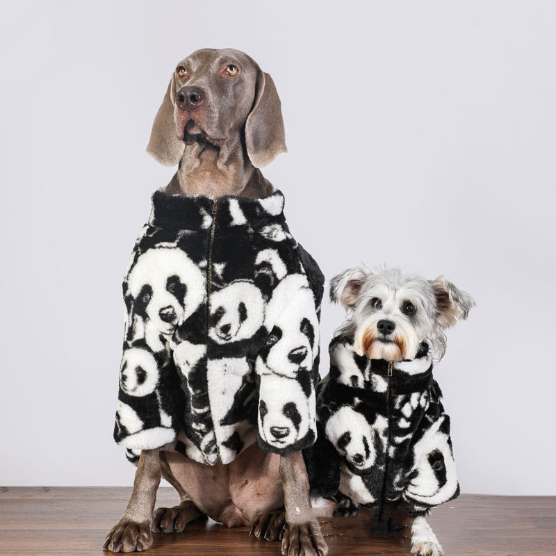 KFX-9966909 Warm Thick Padded Coat for Cats and Dogs - Cotton, Black and White, Multiple Sizes Available