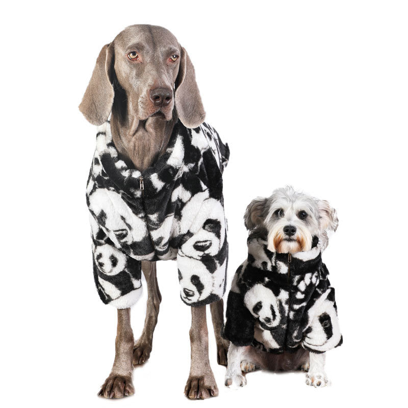 KFX-9966909 Warm Thick Padded Coat for Cats and Dogs - Cotton, Black and White, Multiple Sizes Available