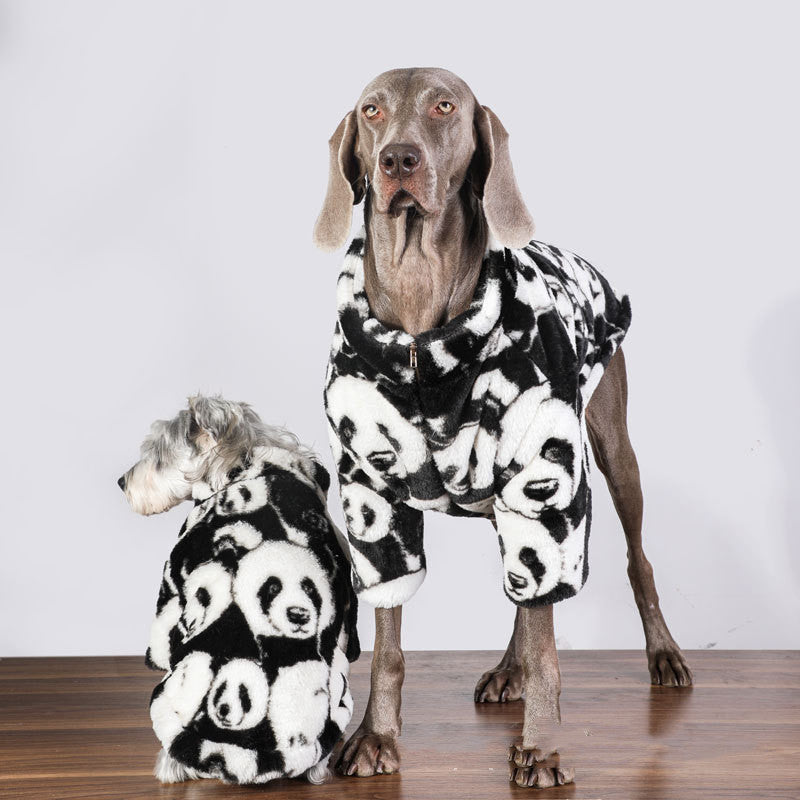 KFX-9966909 Warm Thick Padded Coat for Cats and Dogs - Cotton, Black and White, Multiple Sizes Available