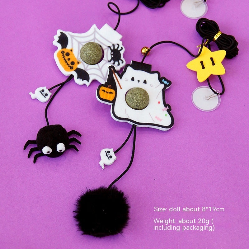 KFX-9967293 Elastic String Cat Teaser Stick with Felt Dolls and 2m Elastic Rope