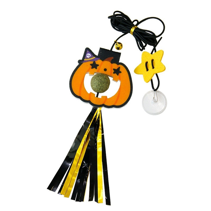 KFX-9967293 Elastic String Cat Teaser Stick with Felt Dolls and 2m Elastic Rope