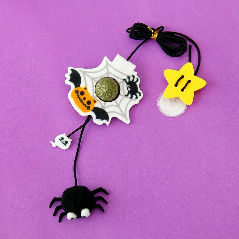 KFX-9967293 Elastic String Cat Teaser Stick with Felt Dolls and 2m Elastic Rope