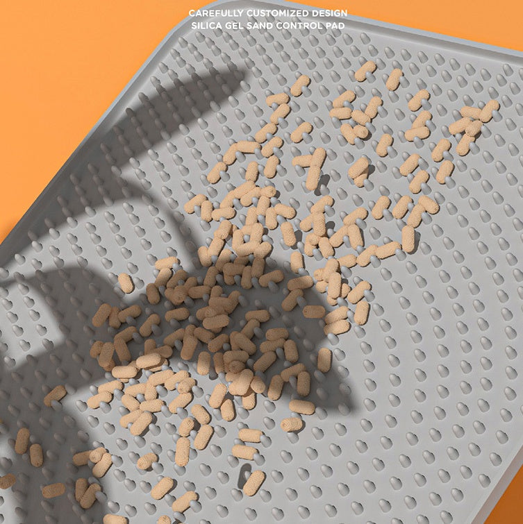 KFX-9968061 Silicone Cat Litter Box Mat for Easy Sand Collection and Clean Ground
