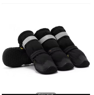 KFX-9969085 Waterproof and Breathable Medium to Large Dog Shoes - Non-Slip, Wear-Resistant, Warm Rubber Design