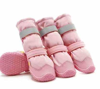 KFX-9969085 Waterproof and Breathable Medium to Large Dog Shoes - Non-Slip, Wear-Resistant, Warm Rubber Design
