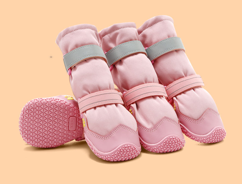 KFX-9969085 Waterproof and Breathable Medium to Large Dog Shoes - Non-Slip, Wear-Resistant, Warm Rubber Design