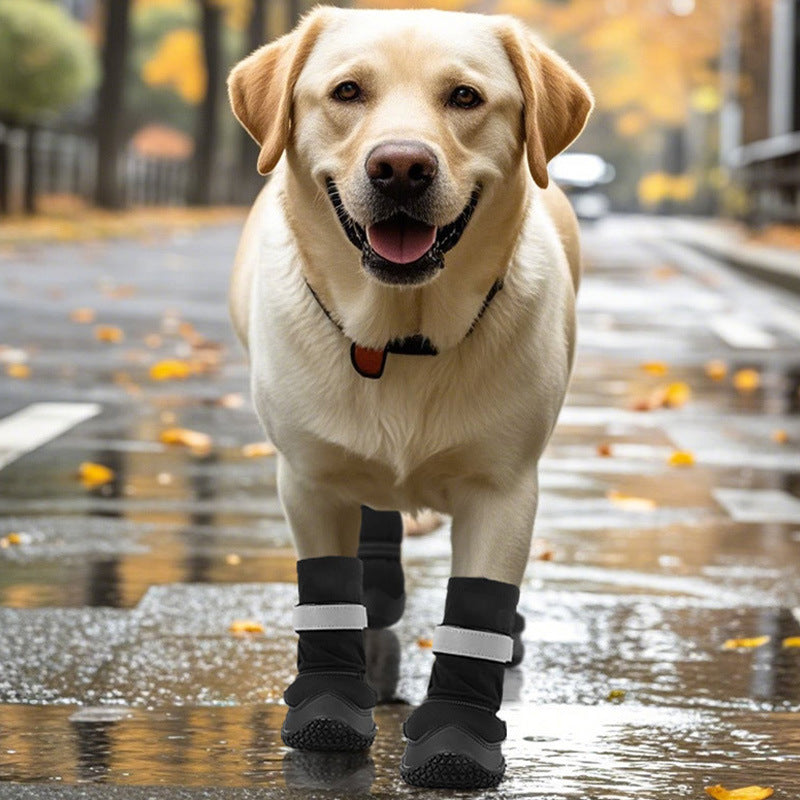 KFX-9969085 Waterproof and Breathable Medium to Large Dog Shoes - Non-Slip, Wear-Resistant, Warm Rubber Design