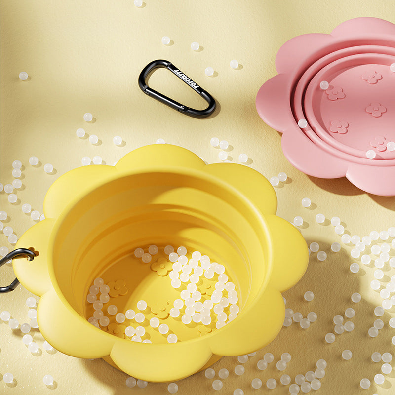 KFX-9975485 Collapsible Silicone Dog Bowl for Travel - BPA Free, Foldable with Carabiner, Ideal for Food and Water