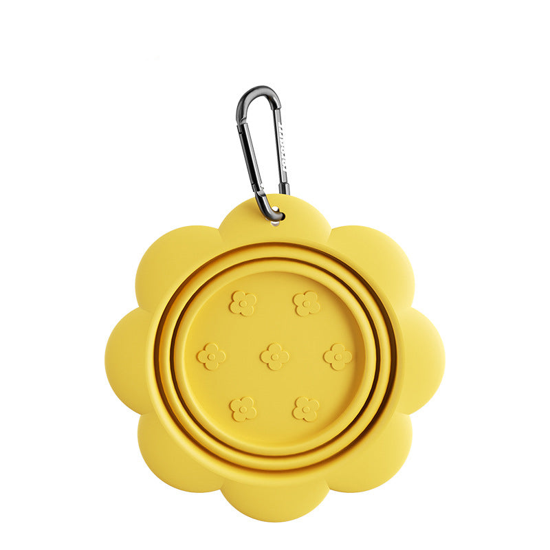 KFX-9975485 Collapsible Silicone Dog Bowl for Travel - BPA Free, Foldable with Carabiner, Ideal for Food and Water