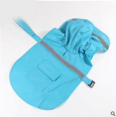 KFX-9976381 Reflective Waterproof Raincoat for Large and Medium Dogs – Available in Multiple Colors