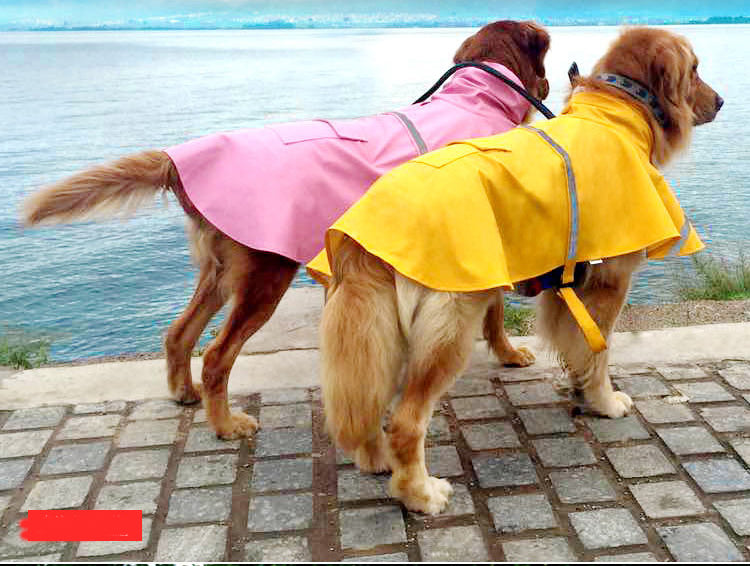 KFX-9976381 Reflective Waterproof Raincoat for Large and Medium Dogs – Available in Multiple Colors
