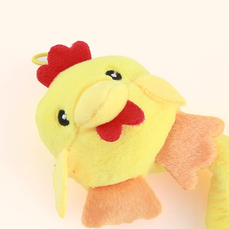 KFX-9977661 Spring-Loaded Durable Plush Cat Toys with Catnip for Chewing and Hanging