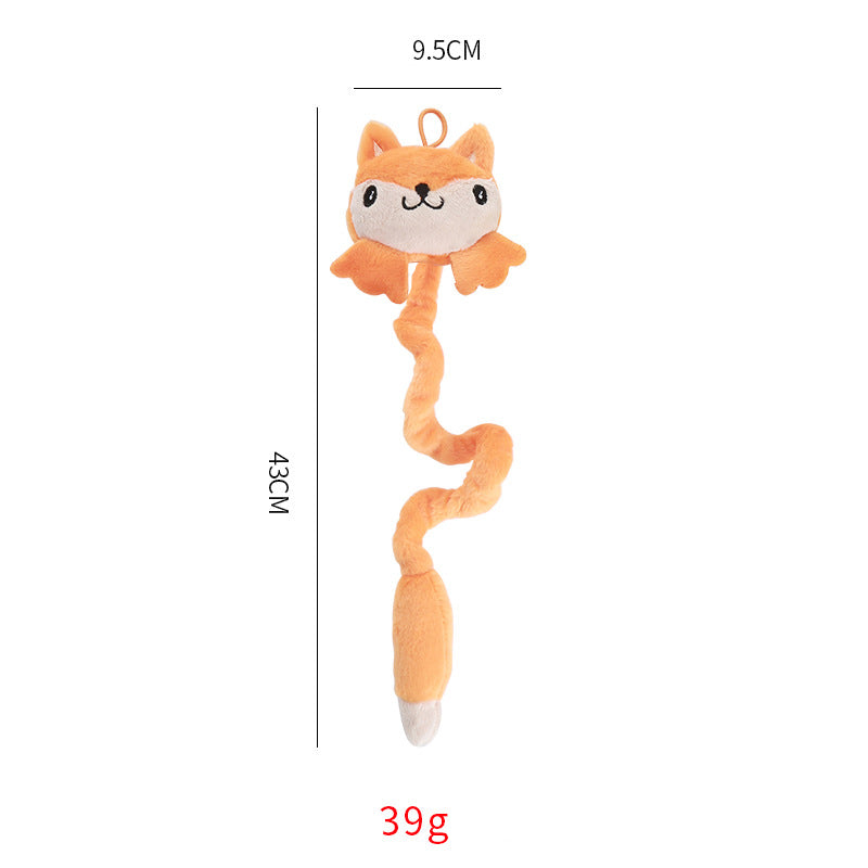 KFX-9977661 Spring-Loaded Durable Plush Cat Toys with Catnip for Chewing and Hanging