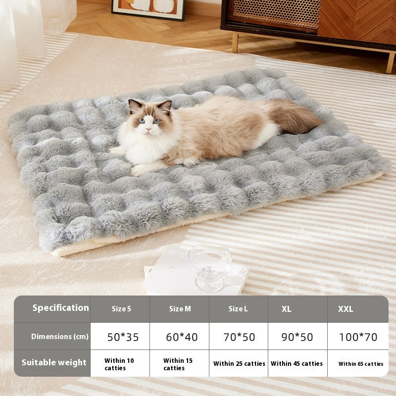 KFX-9978045 Cozy Flannel Pet Blanket for Cats - Thickened Lambswool Sleeping Mat