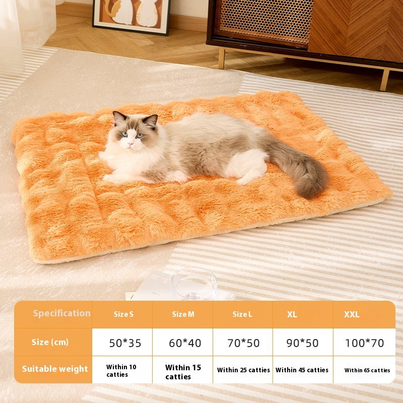 KFX-9978045 Cozy Flannel Pet Blanket for Cats - Thickened Lambswool Sleeping Mat