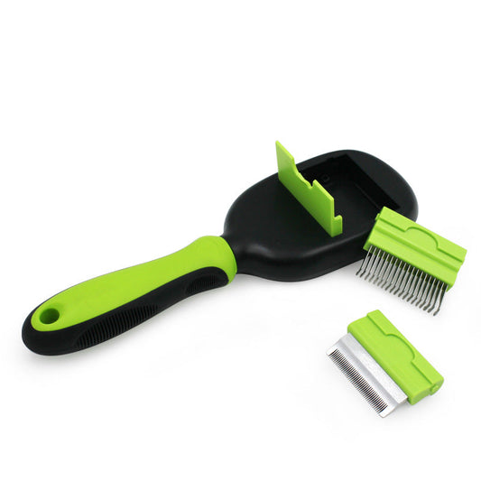 KFX-9979581 5-in-1 Pet Grooming Brush Set for Dogs and Cats - ABS & Stainless Steel with Massage Function
