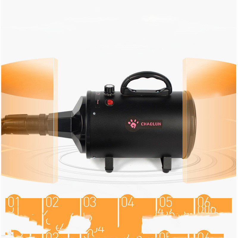 KFX-9987005 High-Power Pet Water Blowing Machine for Quick Drying Dogs and Cats, Adjustable Wind Speed and Temperature