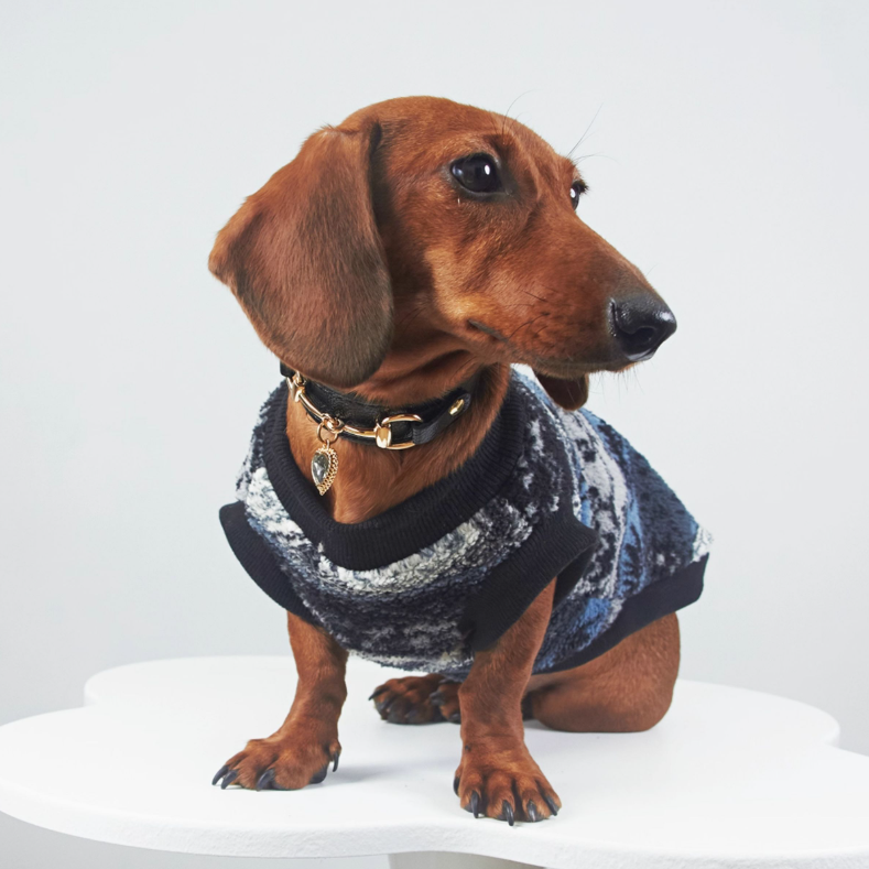 KFX-9988285 Cozy Geometric Patterned Pet Vest for Autumn and Winter