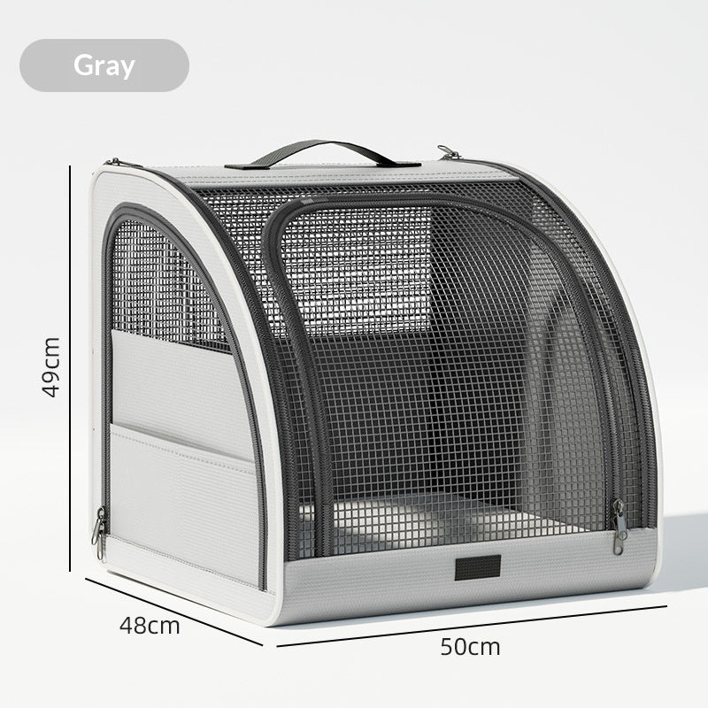 KFX-9988541 Portable Dog Car Bed for Small Pets - Machine Washable, All-Season Design (Up to 30 lbs)