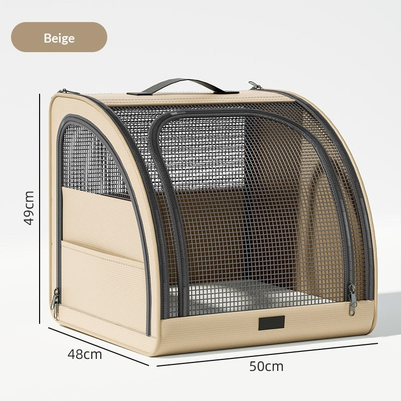 KFX-9988541 Portable Dog Car Bed for Small Pets - Machine Washable, All-Season Design (Up to 30 lbs)