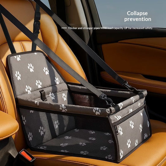KFX-9988541 Portable Dog Car Bed for Small Pets - Machine Washable, All-Season Design (Up to 30 lbs)