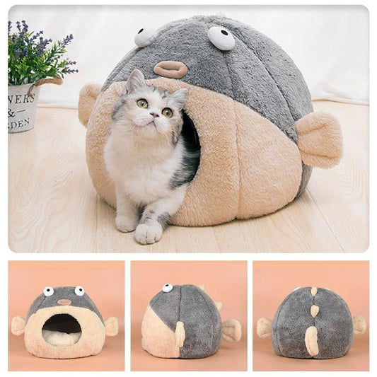 KFX-9989565 Balloonfish-Shaped Pet Mat Cushion for Cats and Small Dogs – Cozy Indoor Bed Accessory