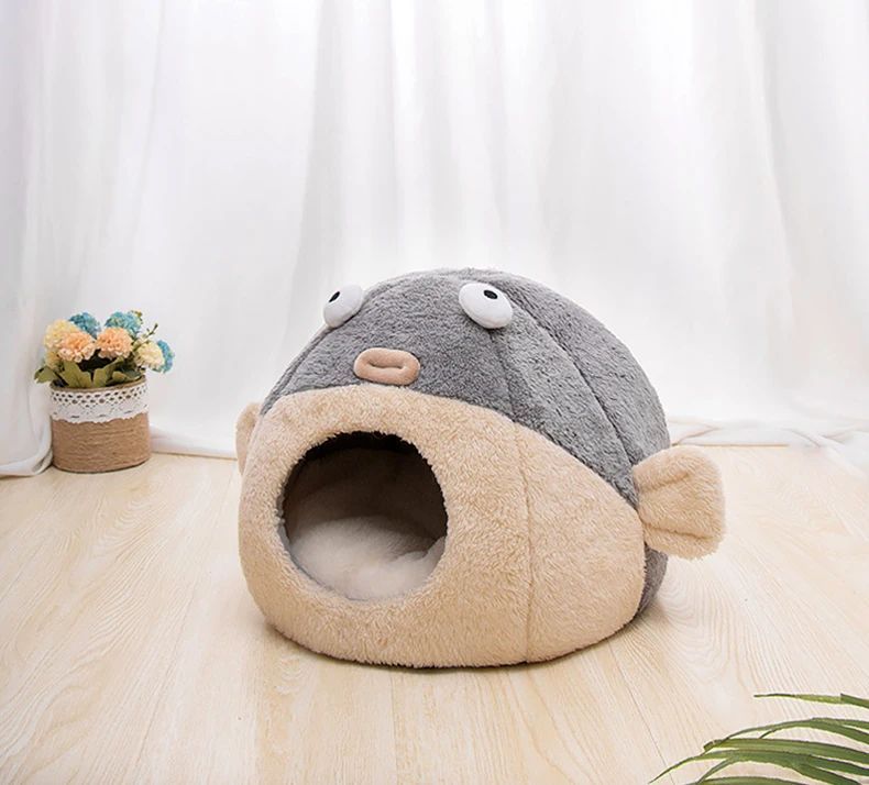 KFX-9989565 Balloonfish-Shaped Pet Mat Cushion for Cats and Small Dogs – Cozy Indoor Bed Accessory