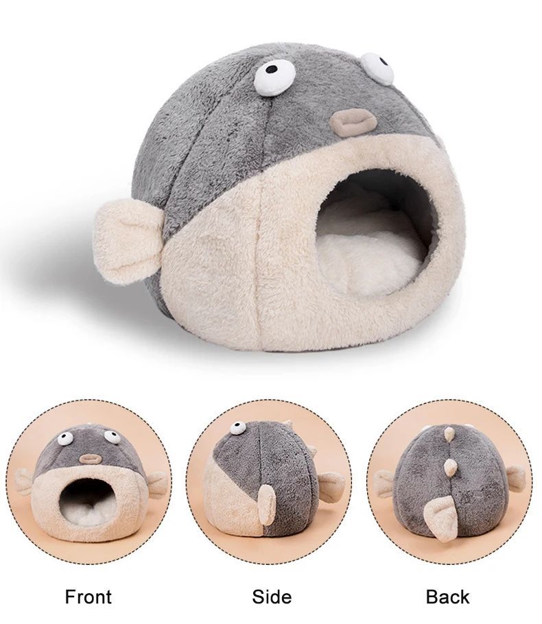 KFX-9989565 Balloonfish-Shaped Pet Mat Cushion for Cats and Small Dogs – Cozy Indoor Bed Accessory