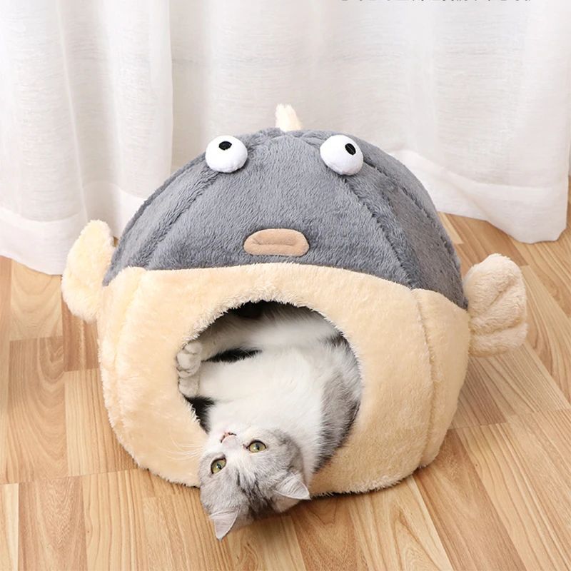 KFX-9989565 Balloonfish-Shaped Pet Mat Cushion for Cats and Small Dogs – Cozy Indoor Bed Accessory