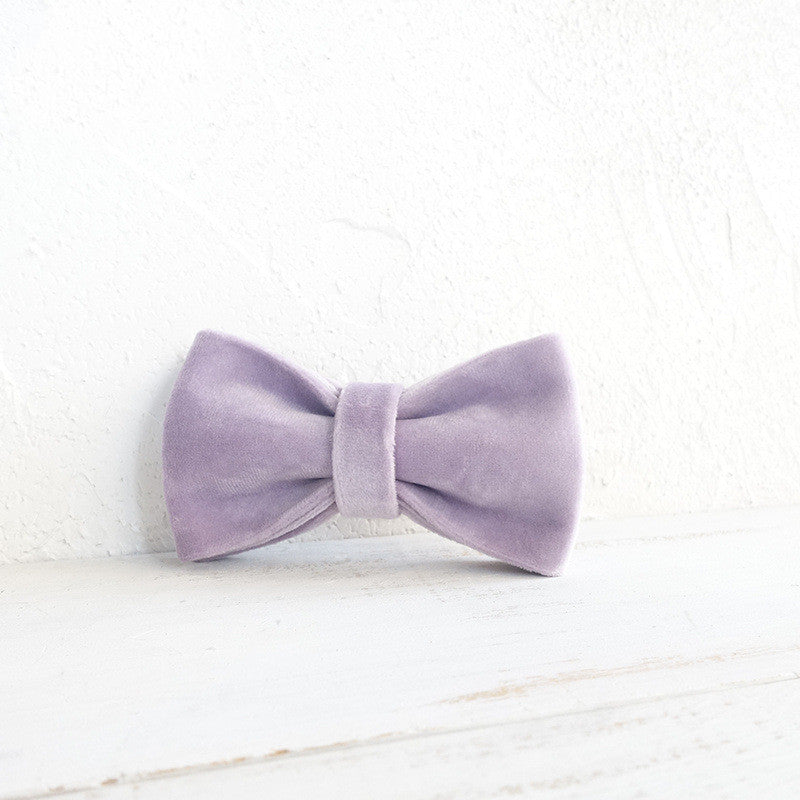 KFX-9991741 Light Purple Polyester Dog Bow Knot in Multiple Sizes (XS-XL)