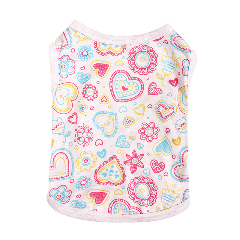 KFX-9991869 Lightweight Summer Pet Vest for Dogs in Various Fun Styles