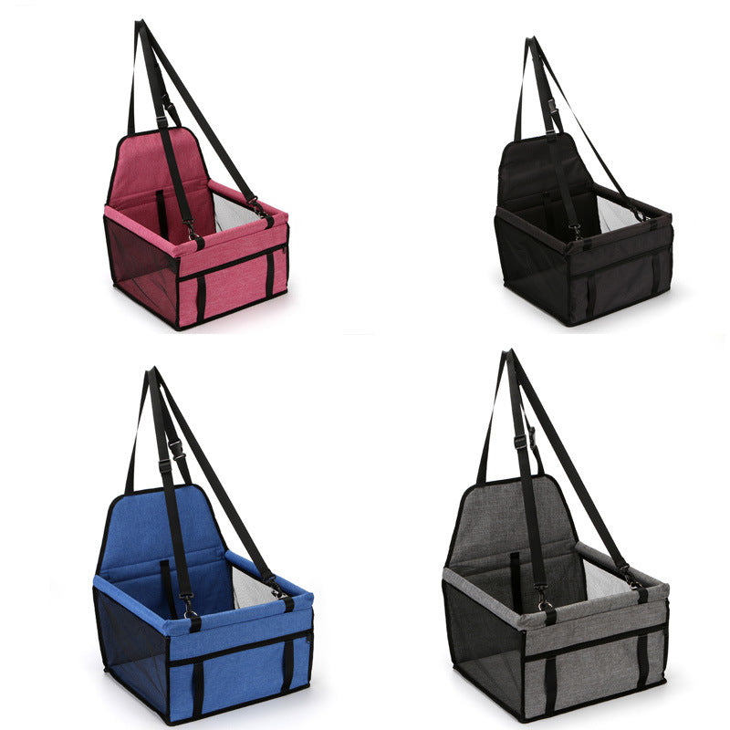 KFX-9993533 Foldable Pet Safety Car Seat for Small and Medium Dogs and Cats, Oxford Cloth with Traction Buckle, Multi-Color Options