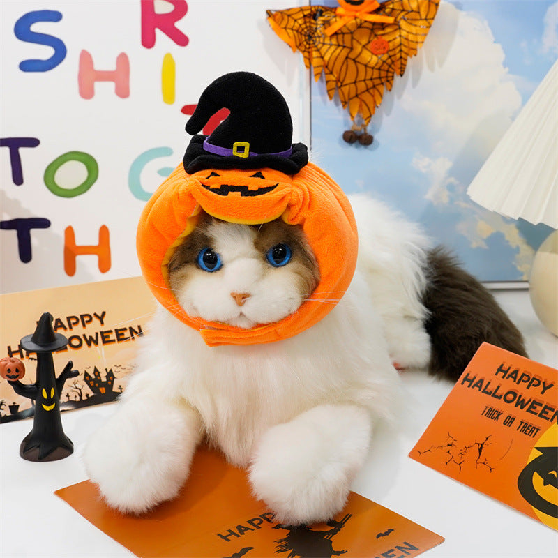 KFX-9994301 Festive Pumpkin Vest for Pets - Comfortable Cat and Dog Costume Harness for Halloween and Thanksgiving