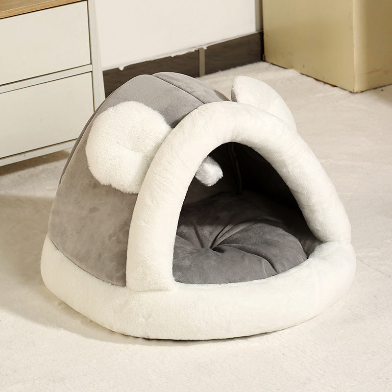KFX-9996861 Cozy Self-Warming Pet Tent Bed for Cats and Small Dogs - Two Sizes Available