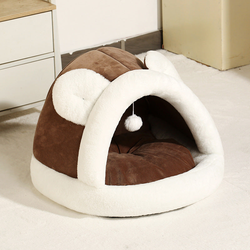 KFX-9996861 Cozy Self-Warming Pet Tent Bed for Cats and Small Dogs - Two Sizes Available