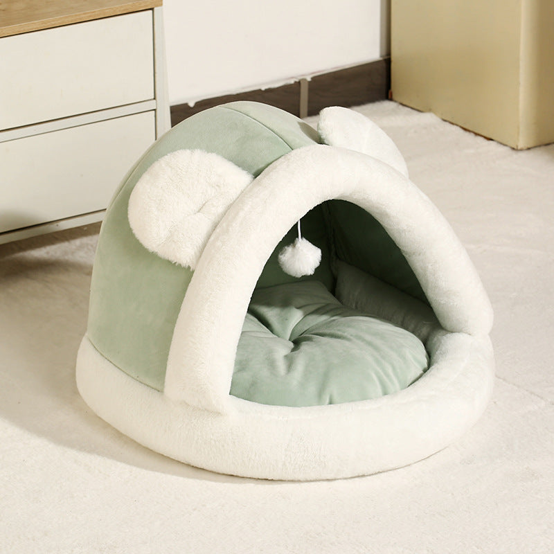 KFX-9996861 Cozy Self-Warming Pet Tent Bed for Cats and Small Dogs - Two Sizes Available