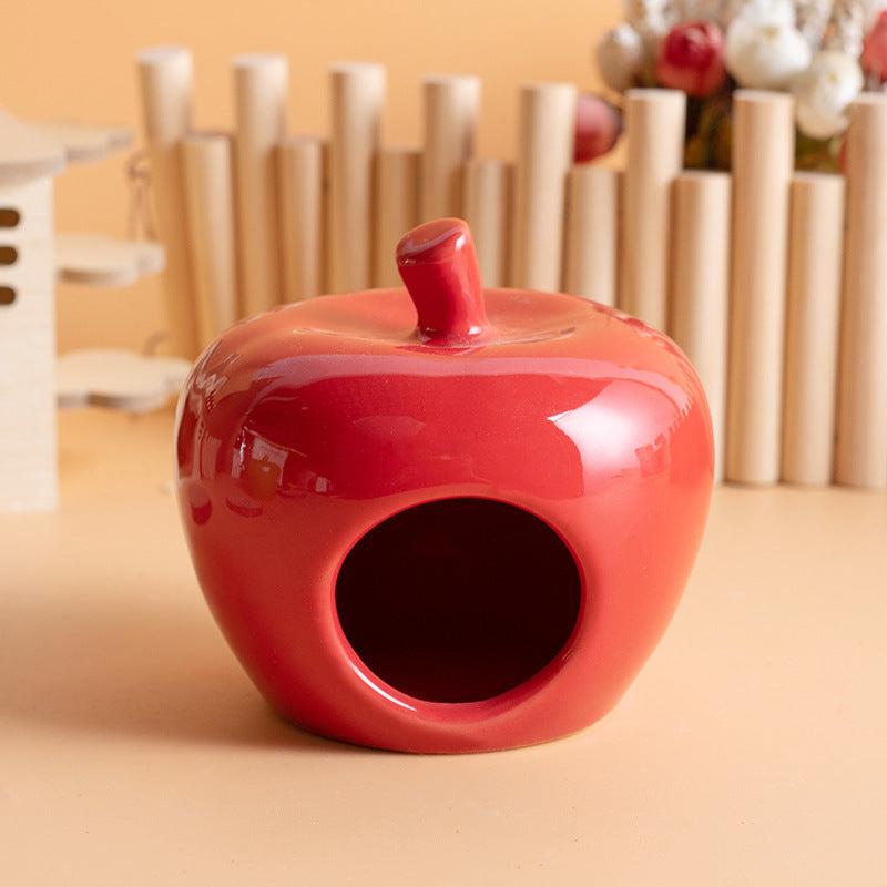 KFX-9999293 Ceramic Hamster Nest Shelter – Four Seasons Universal in Red and Green