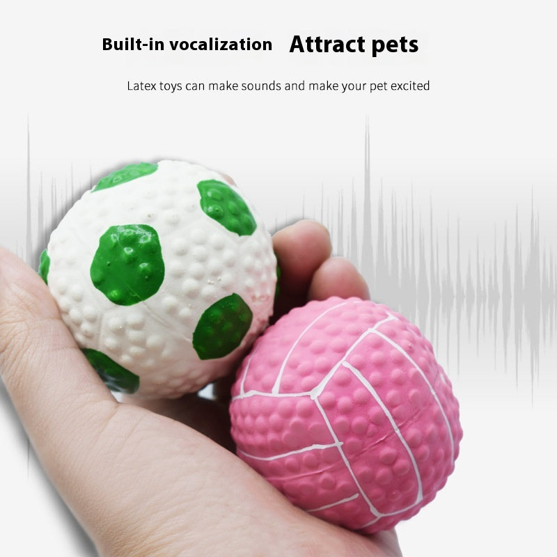 LaTeX Pet The Toy Dog Latex High Elastic Ball
