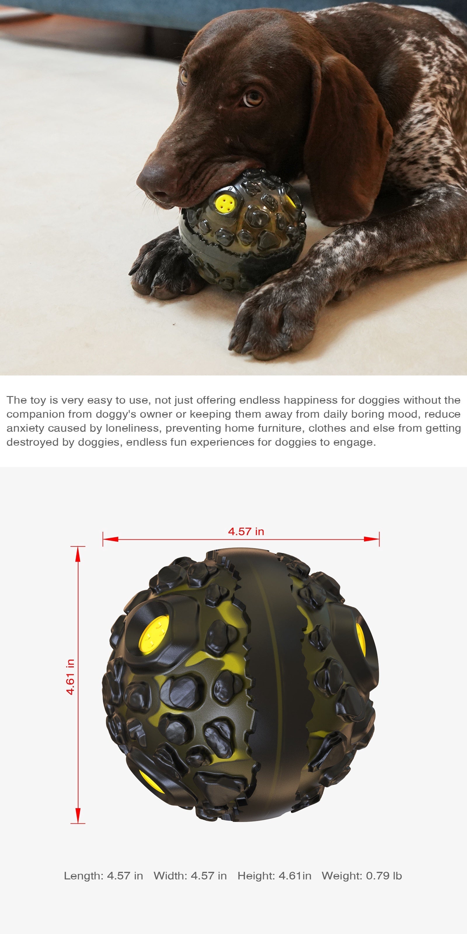 Meteorite Strange Sound Teether Ball Dog Toy Pet Supplies