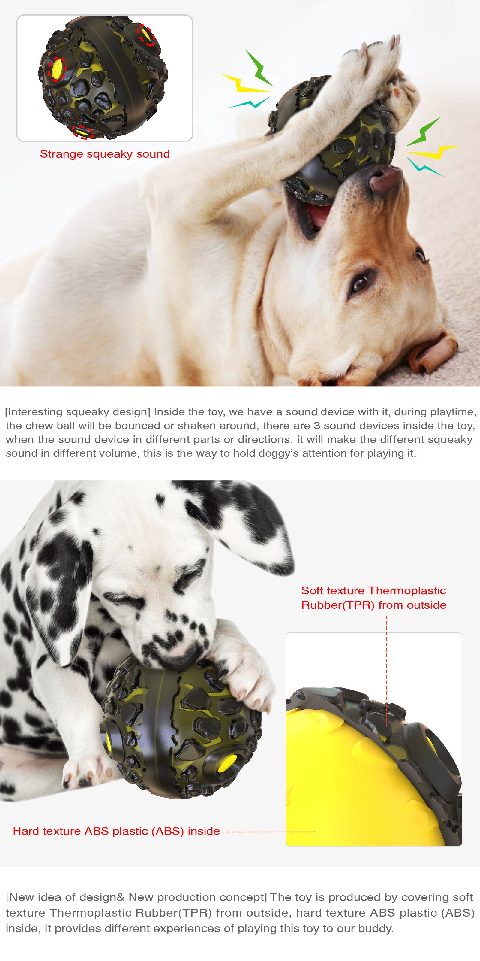 Meteorite Strange Sound Teether Ball Dog Toy Pet Supplies
