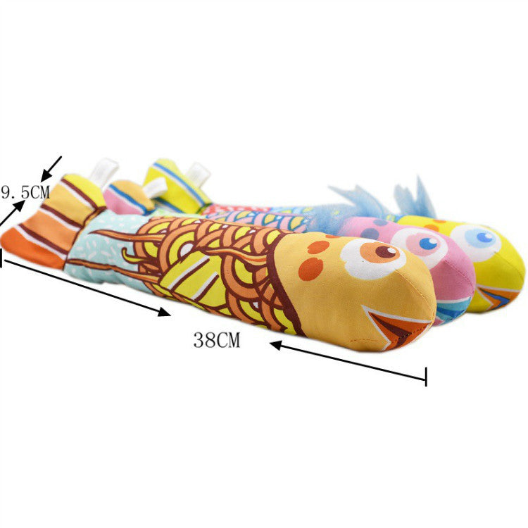 Mint Fish Pet Plush Simulation Fish Pillow Cat Toy