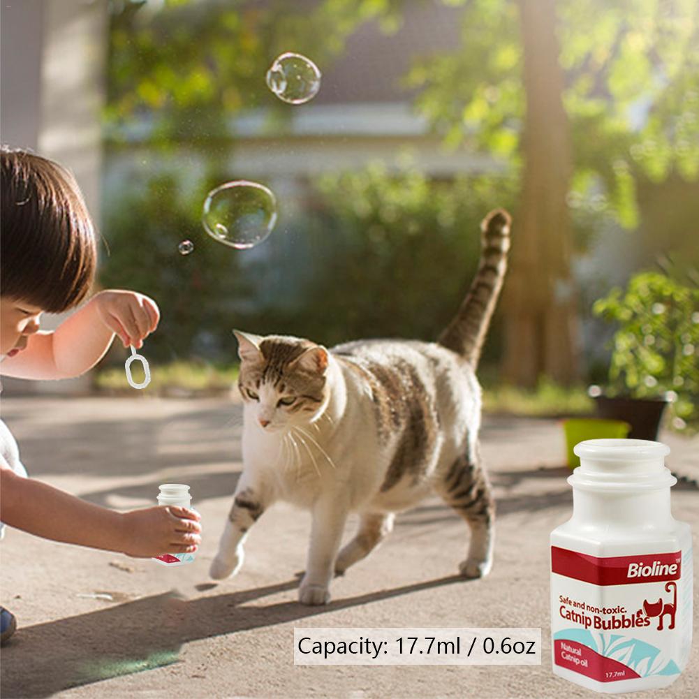 Object interactive toy blowing bubble funny cat artifact