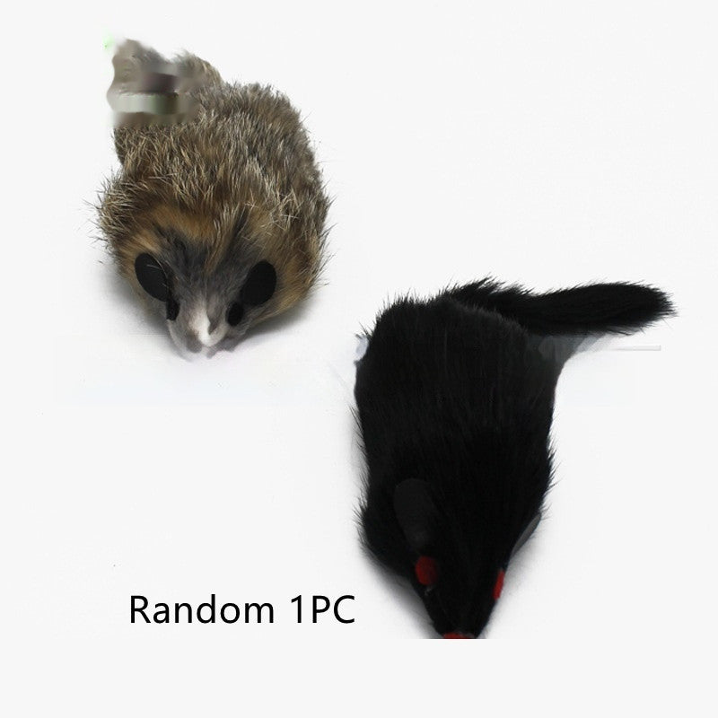 Pet Cat Teaser Toy Plush Mouse
