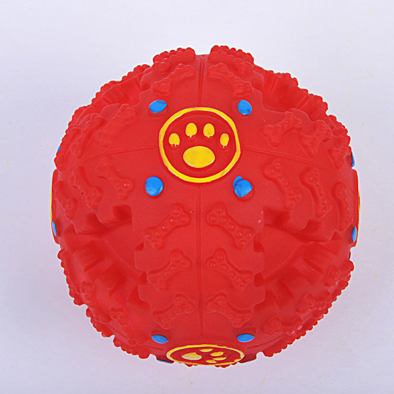 Pet Colour Snacks Leaking Food Ball Dog Molars Puzzle Strange Ball Missing Food Bite Sounding Toy Training Toy