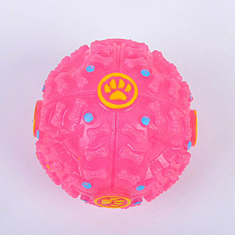 Pet Colour Snacks Leaking Food Ball Dog Molars Puzzle Strange Ball Missing Food Bite Sounding Toy Training Toy