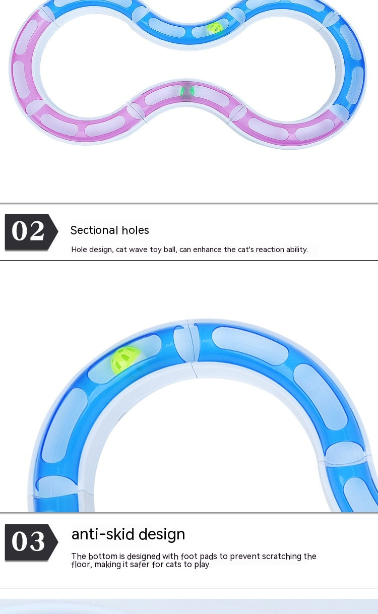Pet Suit Track Ball DIY Track Amusement Plate Combined Cat Toy