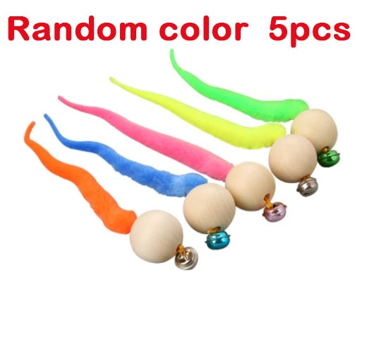 Pet cat toy tail bell