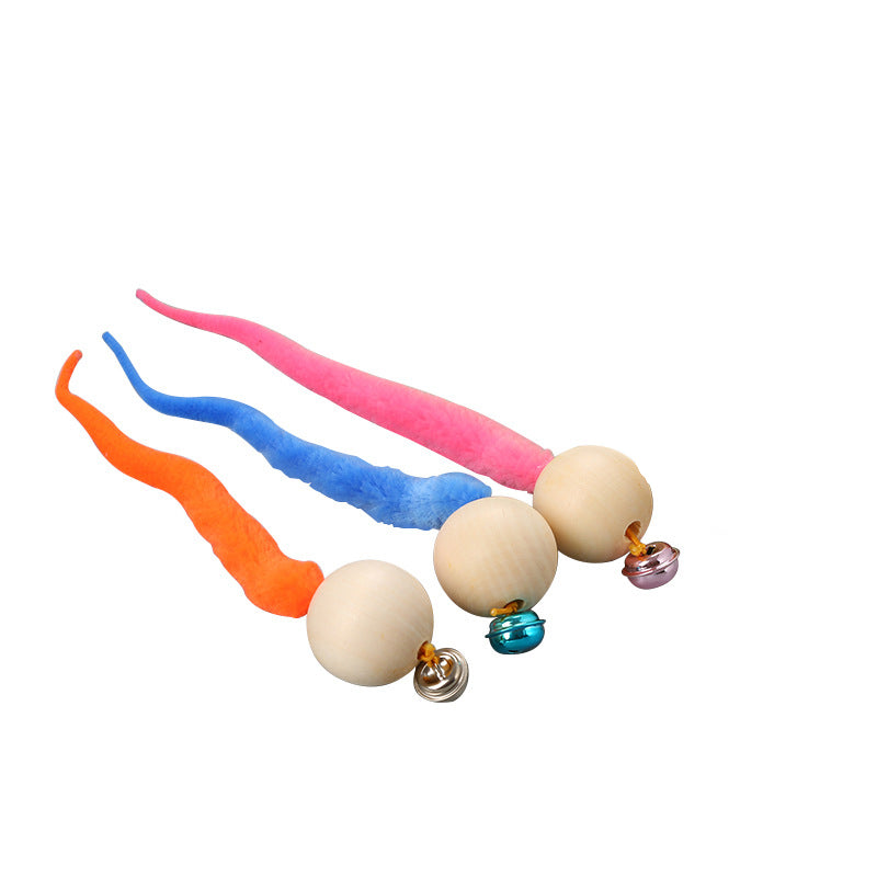 Pet cat toy tail bell