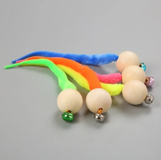 Pet cat toy tail bell